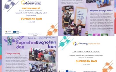 eTwinning oznaka kvalitete za projekt Suprotan dan