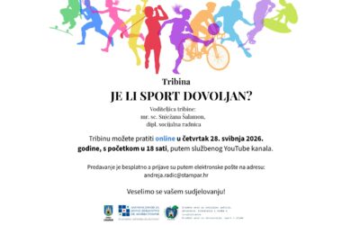 Tribina za roditelje “Je li sport dovoljan?”