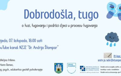 Tribina za roditelje: “Dobrodošla, tugo“